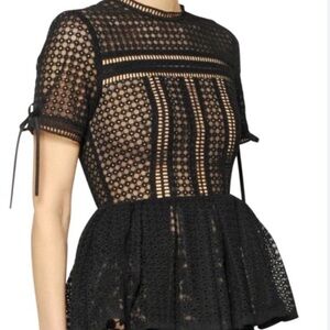 SELF-PORTRAIT black blouse Size 0